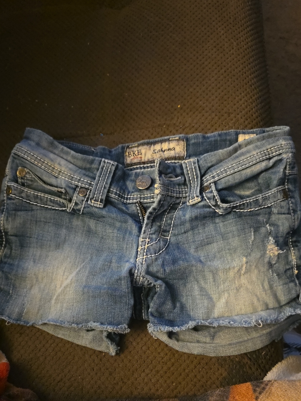 BKE Sabrina Denim Cutoff Shorts - Light Blue Wash